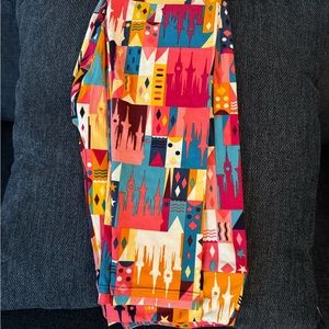 Lularoe Disney Castle Multi-colored leggings